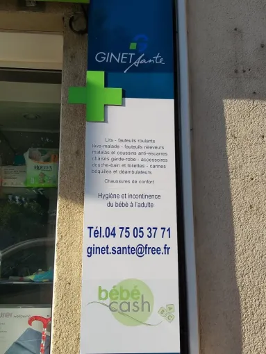 NOUVEL AFFICHAGE SUR LA DEVANTURE- Ginet Santé - Bébé Cash Vente et location de matériel médical à Romans-sur-Isère, Romans-sur-Isère, Ginet Santé - Bébé Cash