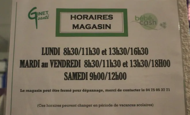 Les mois de juillet et Août, Romans-sur-Isère, Ginet Santé - Bébé Cash